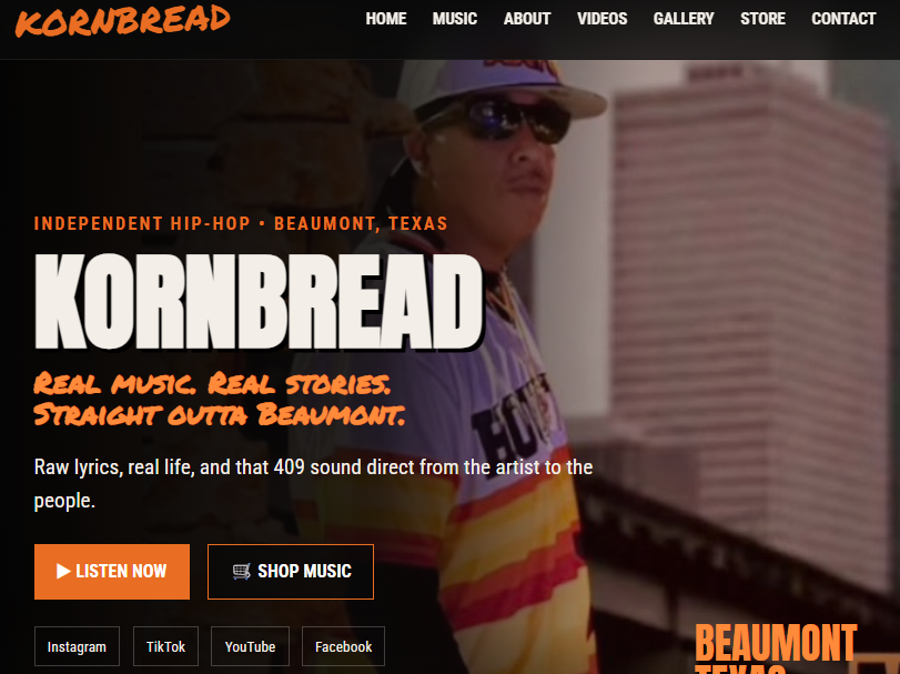 Kornbread Music website